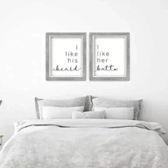 2 Unframed Butt Beard Wall Sign 11x17 Wall Art - Picture 5 of 6